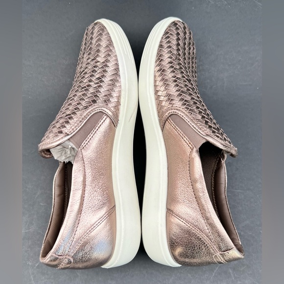 ECCO Soft 7 Slip-On Leather Bronze Sneakers Women's Size 9 US - Picture 7 of 13